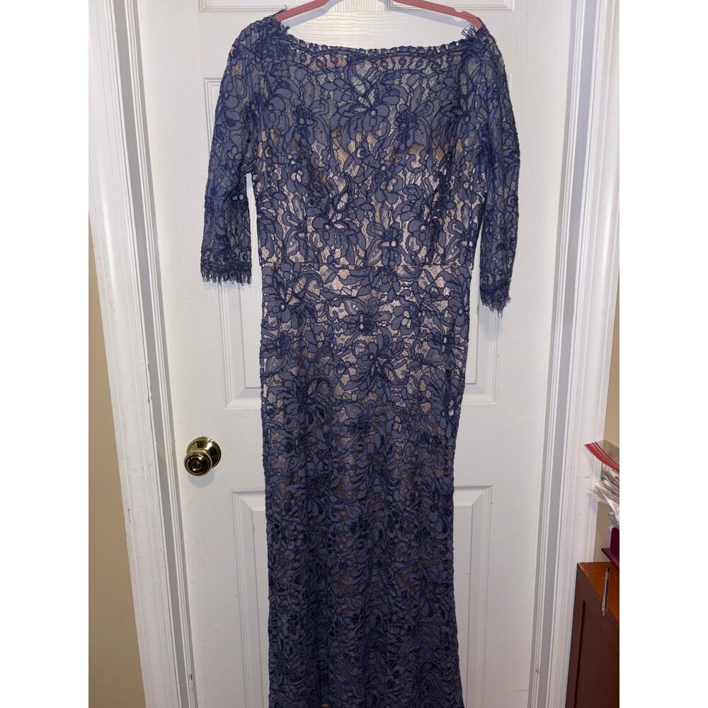 JS Collection mother of the bride blue lace dress size 14 - Picture 2 of 9
